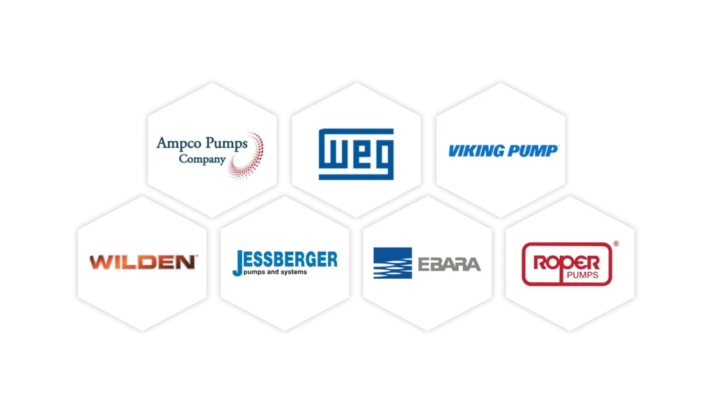Conoce las marcas líderes en equipos industriales ofrecidas por MRI, como Ampco Pumps, WEG, Viking Pump, Jessberger, Ebara y más, para optimizar tus procesos industriales.